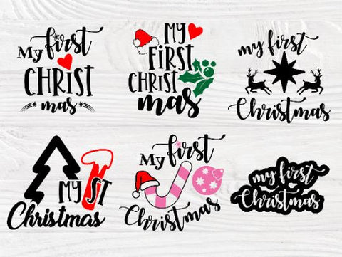 My first christmas SVG | Svg bundle | My 1st christmas | Christmas svg | Cricut and silhouette cut files | Cutting files | Svg designs SVG TonisArtStudio 