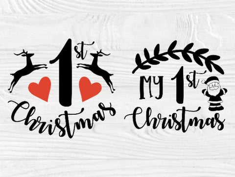 My first christmas SVG | Svg bundle | My 1st christmas | Christmas svg | Cricut and silhouette cut files | Cutting files | Svg designs SVG TonisArtStudio 