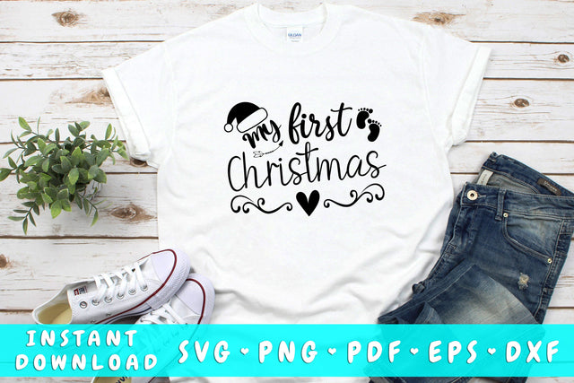 My First Christmas SVG SVG HappyDesignStudio 