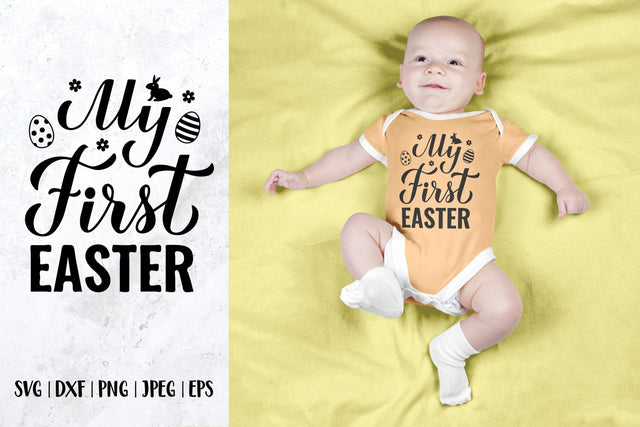 My first Easter. Baby 1st Easter hand lettered SVG SVG LaBelezoka 