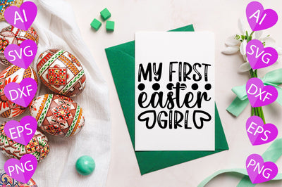 My First Easter - Girl SVG CraftlabSvg29 