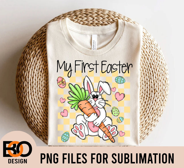 My first Easter png sublimation design download, Easter Day png, Easter life png, western Easter png, sublimate designs download Sublimation BOO-design 