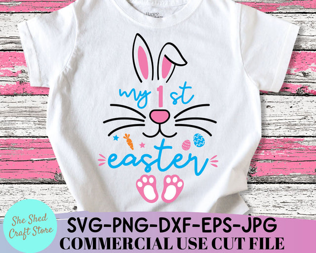My First Easter SVG Cut File - Girl Easter Shirt - Girl Easter SVG SVG She Shed Craft Store 