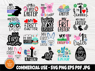 My First Easter SVG Cut Files Bundle Boy Girl SVG TonisArtStudio 