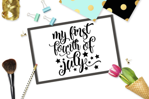 My first fourth of July | Patriotic Cut file SVG TheBlackCatPrints 