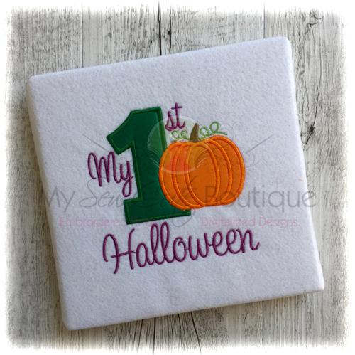 My First Halloween Applique Designs Machine Fall Embroidery - Applique Downloads - Holiday Appliques - 8 Sizes - Instant Download Embroidery/Applique My Sew Cute Boutique 