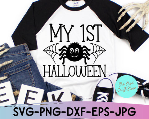 My First Halloween, Baby Boy Halloween Svg, Halloween Shirt Svg, Trick or Treat Svg SVG She Shed Craft Store 