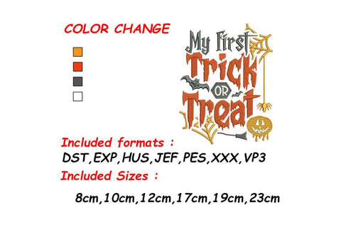 My First Halloween, Baby Fall, Fall Embroidery Embroidery/Applique DESIGNS SVG Digital Designer 