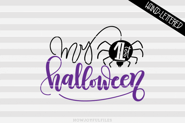 My first Halloween - baby's first halloween | SVG PNG PDF and DXF files SVG HowJoyful 
