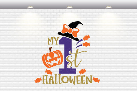 My First Halloween - Bow Version - SVG, PNG, DXF, EPS SVG Elsie Loves Design 