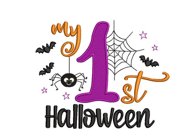 My First Halloween Embroidery Design, 5 sizes, Instant Download Embroidery/Applique DESIGNS Nino Nadaraia 