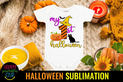 My First Halloween - First Halloween Sublimation-Halloween Sublimation Happy Printables Club 