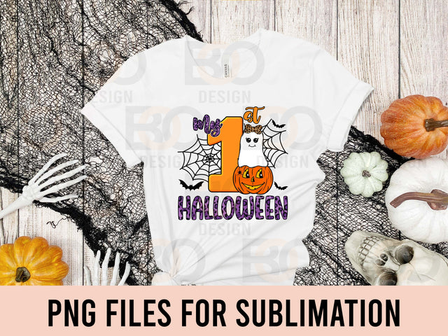My First Halloween Girl Png Sublimation Design Digital Download, Baby Halloween Png, Cute Halloween Ghost Png, My 1st Halloween Png Design SVG BOO-design 