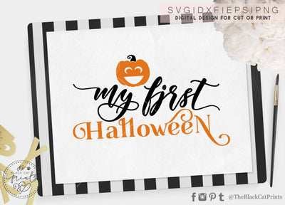 My first Halloween | Pumpkin cut file SVG TheBlackCatPrints 