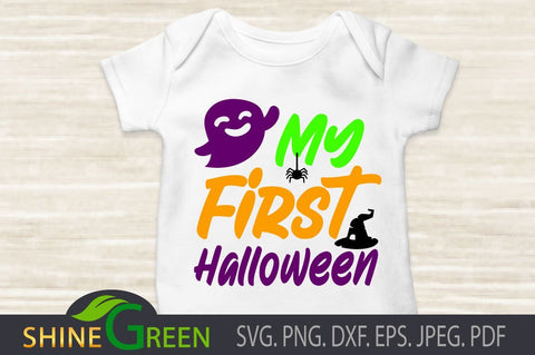 My First Halloween SVG - Baby SVG Shine Green Art 