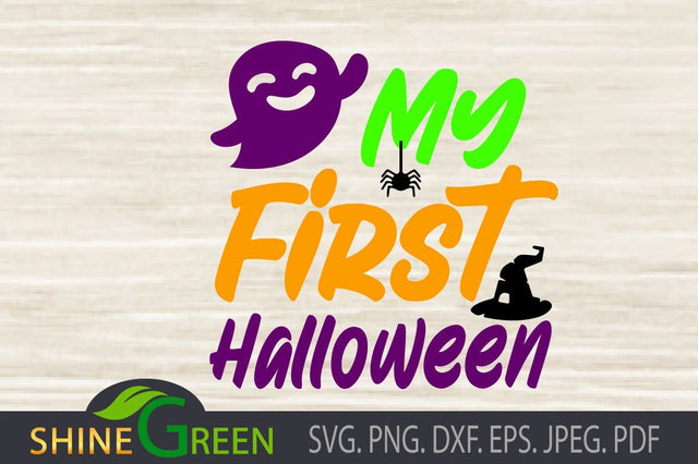 My First Halloween SVG - Baby SVG Shine Green Art 