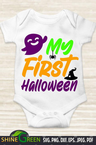 My First Halloween SVG - Baby SVG Shine Green Art 