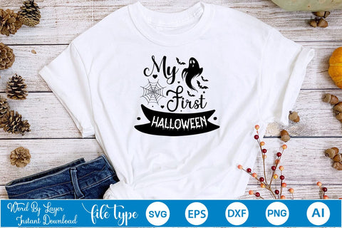 My First Halloween SVG SVGs,Quotes and Sayings,Food & Drink,On Sale, Print & Cut SVG DesignPlante 503 