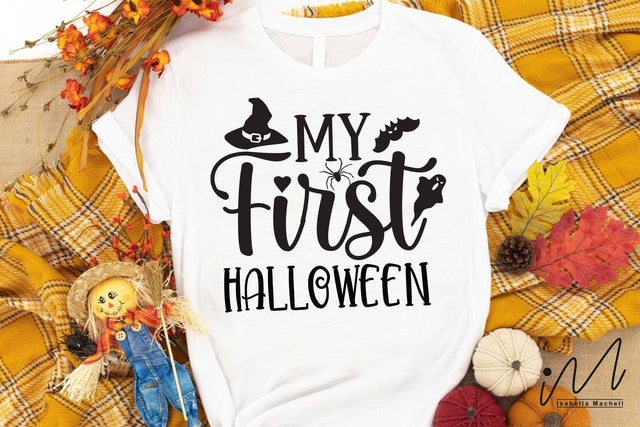 My first Halloween svg,Funny Halloween T-shirt svg, Halloween Day T-shirt, Happy Halloween svg, Batty Svg, Pumpkin svg, Holiday Cricut SVG Isabella Machell 