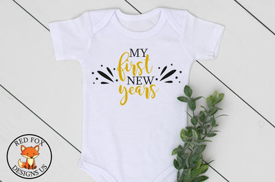 My first new years svg png dxg, Happy New Year svg, Baby new year SVG RedFoxDesignsUS 
