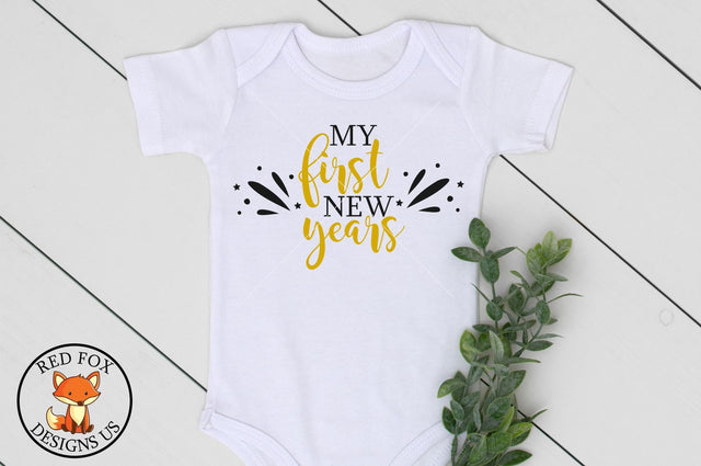 My first new years svg png dxg, Happy New Year svg, Baby new year SVG RedFoxDesignsUS 