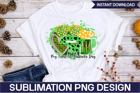 My First St. Patrick's Day Sublimation SVGs,Quotes and Sayings,Food & Drink,On Sale, Print & Cut SVG DesignPlante 503 