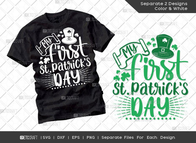 My First St Patrick's Day SVG Cut File | First St Patricks Day Svg | Baby Svg | Baby St Patricks Day Svg | Clover Svg | Saint Patrick's Day T-shirt Design SVG ETC Craft 