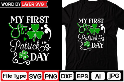 My First St. Patrick's Day SVG Cut File SVGs,Quotes and Sayings,Food & Drink,On Sale, Print & Cut SVG DesignPlante 503 