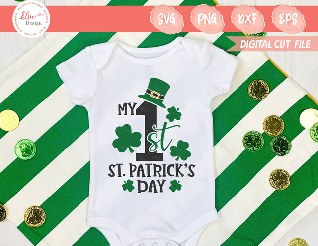 My First St. Patrick's Day - SVG, PNG, DXF, EPS SVG Elsie Loves Design 
