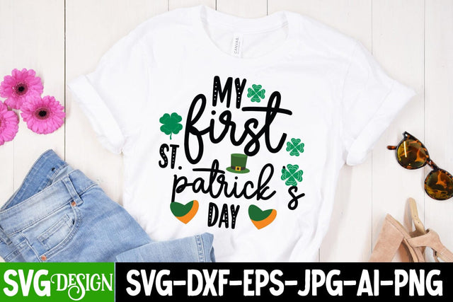 my first st.patrick's Day SVG Cut File, St.Patrick's Sublimation PNG, St.Patrick's Flag SVG Cut File, St.Patrick's Clipart PNG SVG BlackCatsMedia 