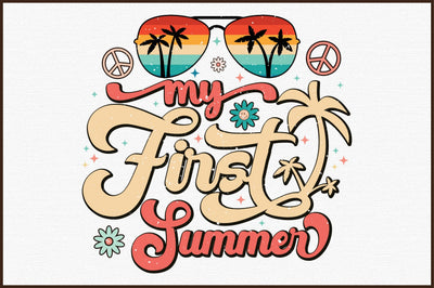 My First Summer Retro PNG SVG designartist 