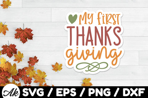My first thanks giving Stickers SVG akazaddesign 