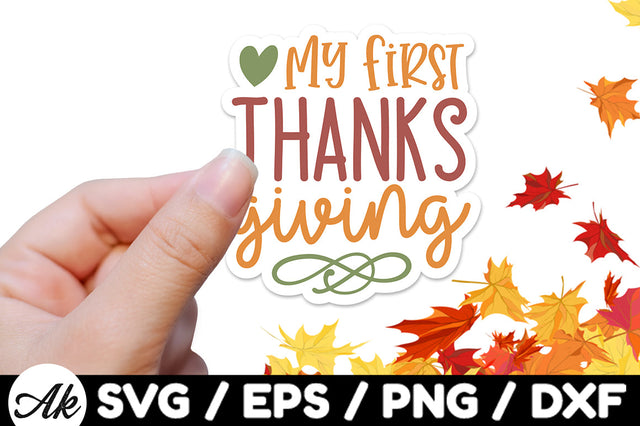 My first thanks giving Stickers SVG akazaddesign 