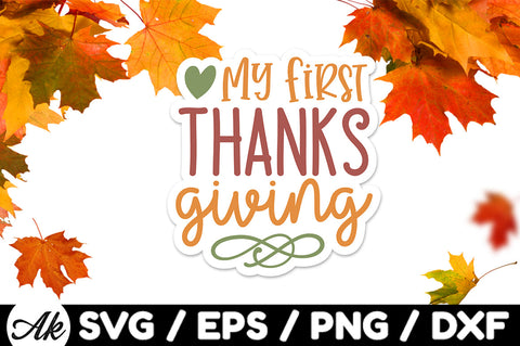 My first thanks giving Stickers SVG akazaddesign 