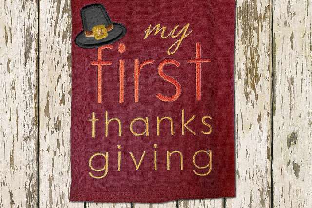 My First Thanksgiving Applique Embroidery Embroidery/Applique Designed by Geeks 