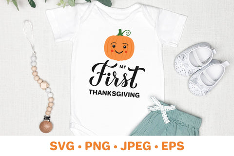 My First Thanksgiving. Baby 1st Thanksgiving SVG SVG LaBelezoka 