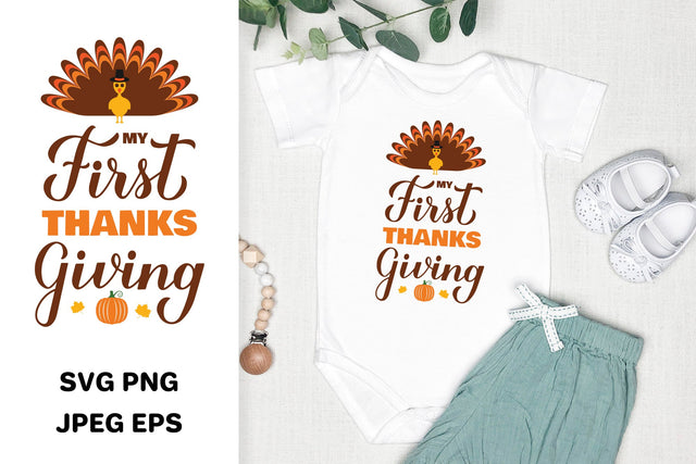My First Thanksgiving SVG. Baby 1st Thanksgiving SVG LaBelezoka 