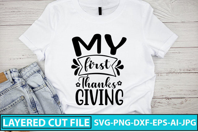 My First Thanksgiving Svg Cut File SVG Syaman 