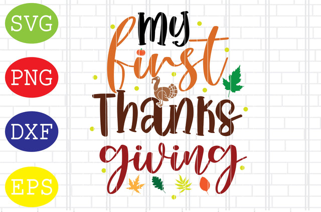 My First Thanksgiving Svg, Welcome Fall Svg, Hello Fall Svg, Pumpkin Svg, Autumn Svg SVG DigitalSvgFiles 