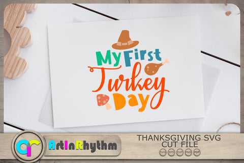 My First Turkey Day Svg, Thanksgiving Svg, Turkey Svg, Baby Boy Svg, Baby Svg SVG Artinrhythm shop 