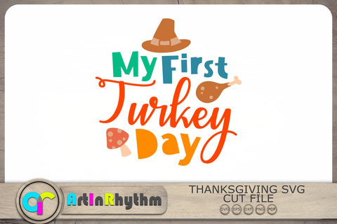 My First Turkey Day Svg, Thanksgiving Svg, Turkey Svg, Baby Boy Svg, Baby Svg SVG Artinrhythm shop 
