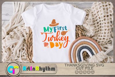 My First Turkey Day Svg, Thanksgiving Svg, Turkey Svg, Baby Boy Svg, Baby Svg SVG Artinrhythm shop 