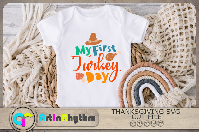 My First Turkey Day Svg, Thanksgiving Svg, Turkey Svg, Baby Boy Svg, Baby Svg SVG Artinrhythm shop 