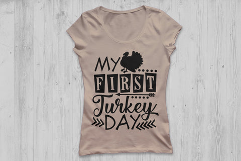 My First Turkey Day| Thanksgiving Turkey SVG Cutting Files. SVG CosmosFineArt 