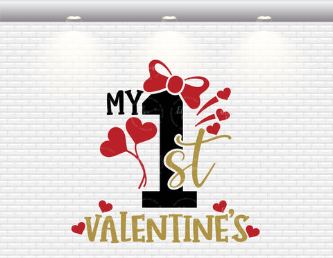 My First Valentine - SVG, PNG, DXF, EPS SVG Elsie Loves Design 