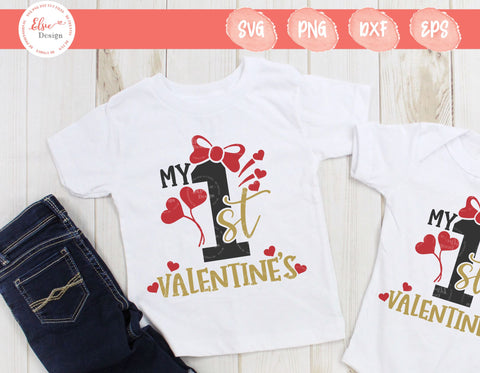 My First Valentine - SVG, PNG, DXF, EPS SVG Elsie Loves Design 