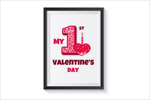 My First Valentines Day PNG. Baby Valentine Sublimation SVG Olga Terlyanskaya 