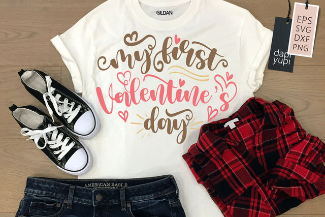 My First Valentine's Day SVG dapiyupi store 