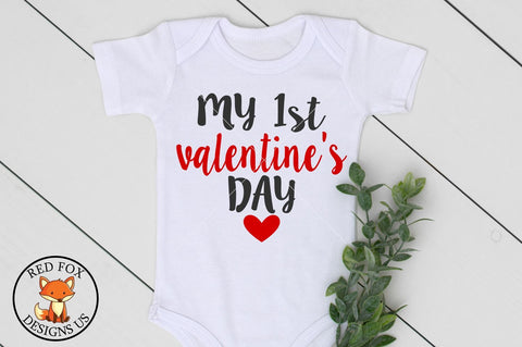 My First Valentine's Day, svg png dxf cut file, Heart file SVG RedFoxDesignsUS 