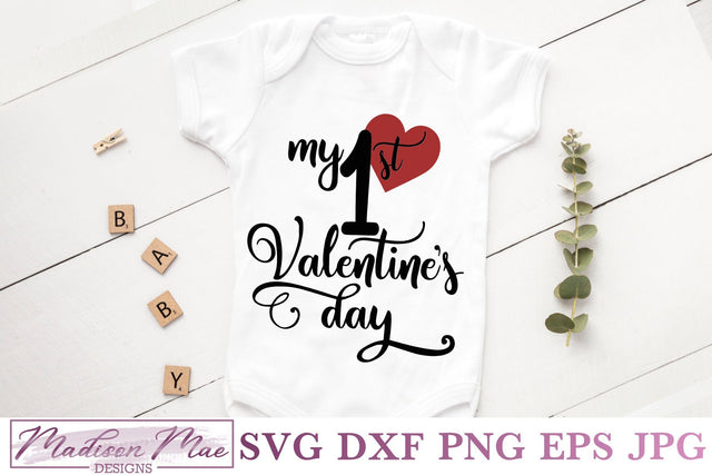 My First Valentine's Day, Valentine's Day SVG SVG Madison Mae Designs 